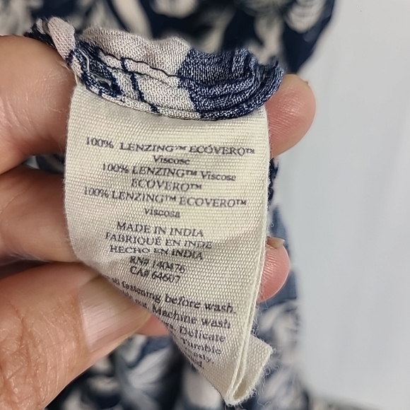 NWT FAHERTY Sorrento Sleeveless Floral Maxi Dress Blue Beige Boho Sz S NEW $228 - Picture 7 of 9